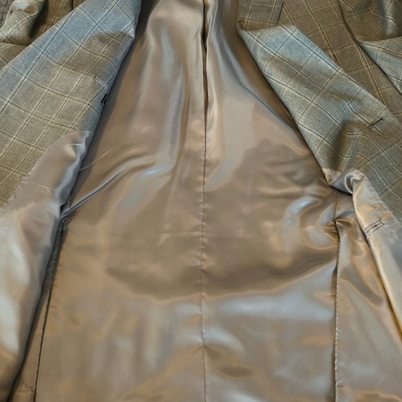Andrew Fezza Two Button Gray Check Windowpane Sport Coat Blazer Size 50 L - Picture 6 of 8